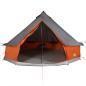 Preview: Tipi-Familienzelt 6 Personen Grau und Orange Wasserdicht