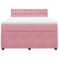 Preview: Boxspringbett mit Matratze Rosa 160x200 cm Samt