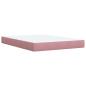 Preview: Boxspringbett mit Matratze Rosa 160x200 cm Samt