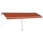 Preview: Standmarkise Automatisch 600x350 cm Orange/Braun