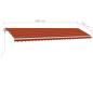 Preview: Standmarkise Automatisch 600x350 cm Orange/Braun