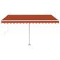 Preview: Standmarkise Automatisch 400x350 cm Orange & Braun