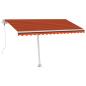 Preview: Standmarkise Automatisch 400x350 cm Orange & Braun