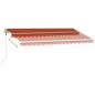 Preview: Standmarkise Automatisch 450x350 cm Orange/Braun