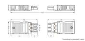 Preview: WAGO Kontakttechnik Stecker mit Zugentlastungsgehäuse 3-polig weiß (25 ST)