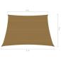 Preview: Sonnensegel 160 g/m² Taupe 4/5x4 m HDPE