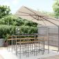 Preview: ARDEBO.de - 9-tlg. Gartenbar-Set Grau Poly Rattan & Massivholz Akazie