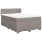 Preview: Boxspringbett mit Matratze Taupe 160x200 cm Stoff