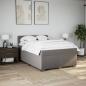 Preview: Boxspringbett mit Matratze Taupe 160x200 cm Stoff