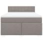 Preview: Boxspringbett mit Matratze Taupe 160x200 cm Stoff