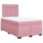 Preview: Boxspringbett mit Matratze Rosa 120x200 cm Samt