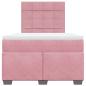 Preview: Boxspringbett mit Matratze Rosa 120x200 cm Samt