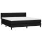 Preview: Boxspringbett mit Matratze Schwarz 160x200 cm Stoff