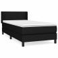 Preview: Boxspringbett mit Matratze Schwarz 90x200 cm Stoff