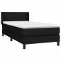 Preview: Boxspringbett mit Matratze Schwarz 90x200 cm Stoff