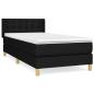 Preview: Boxspringbett mit Matratze Schwarz 80x200 cm Stoff