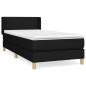 Preview: Boxspringbett mit Matratze Schwarz 90x190 cm Stoff