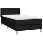 Preview: Boxspringbett mit Matratze Schwarz 90x190 cm Stoff