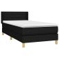 Preview: Boxspringbett mit Matratze Schwarz 100x200 cm Stoff