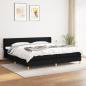 Preview: ARDEBO.de - Boxspringbett mit Matratze Schwarz 200x200 cm Stoff