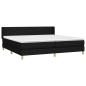 Preview: Boxspringbett mit Matratze Schwarz 200x200 cm Stoff