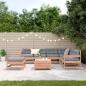 Preview: 8-tlg. Garten-Lounge-Set mit Kissen Massivholz Douglasie