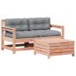 Preview: 3-tlg. Garten-Lounge-Set mit Kissen Massivholz Douglasie