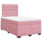 Preview: Boxspringbett mit Matratze Rosa 120x200 cm Samt