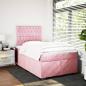 Preview: Boxspringbett mit Matratze Rosa 120x200 cm Samt