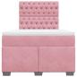 Preview: Boxspringbett mit Matratze Rosa 120x200 cm Samt