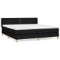 Preview: Boxspringbett mit Matratze Schwarz 160x200 cm Stoff