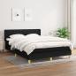 Preview: ARDEBO.de - Boxspringbett mit Matratze Schwarz 140x200 cm Stoff