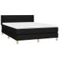 Preview: Boxspringbett mit Matratze Schwarz 140x200 cm Stoff