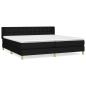 Preview: Boxspringbett mit Matratze Schwarz 180x200 cm Stoff