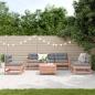 Preview: ARDEBO.de - 6-tlg. Garten-Lounge-Set mit Kissen Massivholz Douglasie