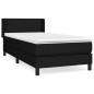 Preview: Boxspringbett mit Matratze Schwarz 90x190 cm Stoff