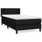 Preview: Boxspringbett mit Matratze Schwarz 90x200 cm Stoff