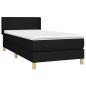 Preview: Boxspringbett mit Matratze Schwarz 90x200 cm Stoff