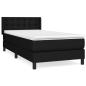 Preview: Boxspringbett mit Matratze Schwarz 90x190 cm Stoff