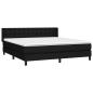 Preview: Boxspringbett mit Matratze Schwarz 180x200 cm Stoff