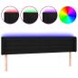 Preview: LED Kopfteil Schwarz 163x16x78/88 cm Stoff