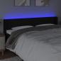 Preview: LED Kopfteil Schwarz 163x16x78/88 cm Stoff