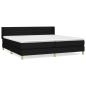 Preview: Boxspringbett mit Matratze Schwarz 200x200 cm Stoff