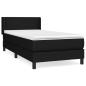 Preview: Boxspringbett mit Matratze Schwarz 90x200 cm Stoff