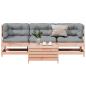 Preview: ARDEBO.de - 4-tlg. Garten-Lounge-Set mit Kissen Massivholz Douglasie