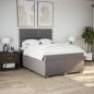 Preview: Boxspringbett mit Matratze Taupe 140x190 cm Stoff