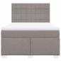 Preview: Boxspringbett mit Matratze Taupe 140x190 cm Stoff