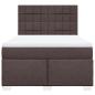 Preview: Boxspringbett mit Matratze Dunkelbraun 140x190 cm Stoff