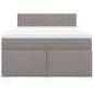 Preview: Boxspringbett mit Matratze Taupe 140x190 cm Stoff