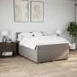 Preview: Boxspringbett mit Matratze Taupe 140x190 cm Stoff